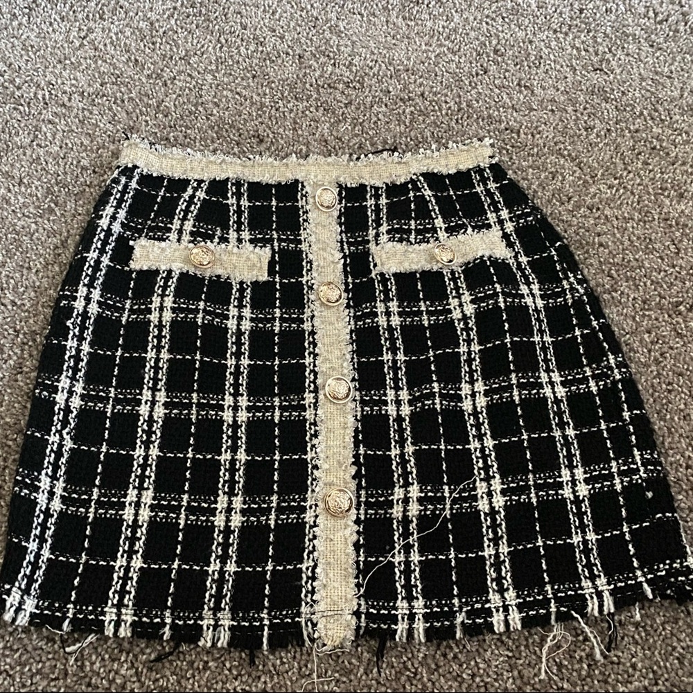 Plaid mini skirt
